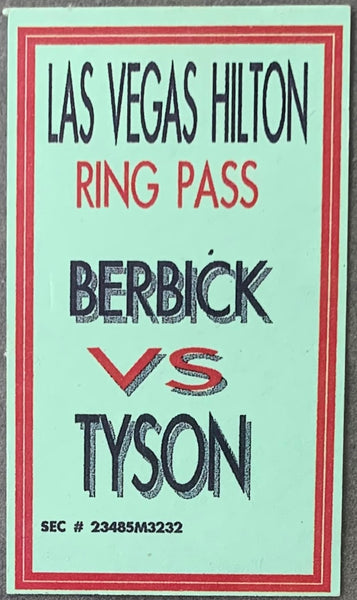 TYSON, MIKE-TREVOR BERBICK RING PASS (1986)