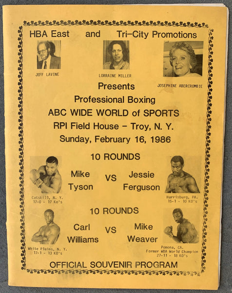TYSON, MIKE-JESSIE FERGUSON OFFICIAL PROGRAM (1986)