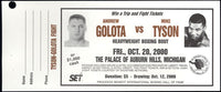 TYSON, MIKE-ANDREW GOLOTA RAFFLE TICKET (2000)