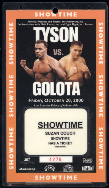 TYSON, MIKE-ANDREW GOLOTA SHOWTIME CREDENTIAL (2000)