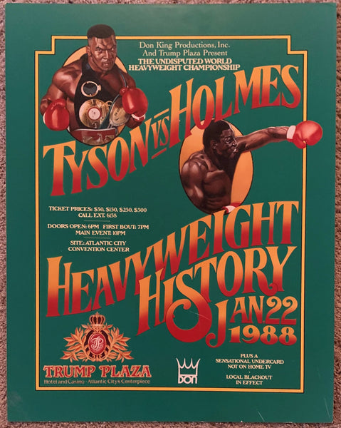 TYSON, MIKE-LARRY HOLMES ON SITE POSTER (1988-RARE VARIATION)