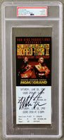 HOLYFIELD, EVANDER-MIKE TYSON II SIGNED FULL ON SITE TICKET (1997-EAR BITE FIGHT-PSA/DNA)