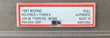 HOLYFIELD, EVANDER-MIKE TYSON II SIGNED FULL ON SITE TICKET (1997-EAR BITE FIGHT-PSA/DNA)