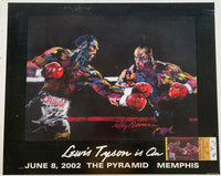 TYSON, MIKE-LENNOX LEWIS SOUVENIR POSTER & ON SITE TICKET (2002)