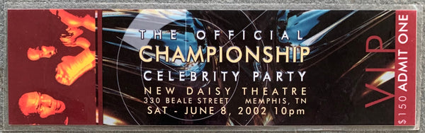 LEWIS, LENNOX-MIKE TYSON CELEBRITY VIP PARTY TICKET (2002)