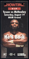 TYSON, MIKE-PETER MCNEELEY SHOWTIME VIP CREDENTIAL (1995)