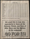 TYSON, MIKE-CONROY NELSON OFFICIAL PROGRAM (1985)