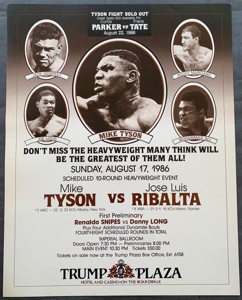 TYSON, MIKE-JOSE RIBALTA ON SITE POSTER (1986)