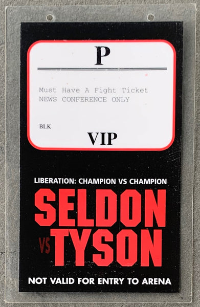 TYSON, MIKE-BRUCE SELDON VIP CREDENTIAL (1996)