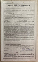 TYSON, MIKE & JAMES "BONECRUSHER" SMITH SIGNED FIGHT CONTRACTS (1987-PSA/DNA)
