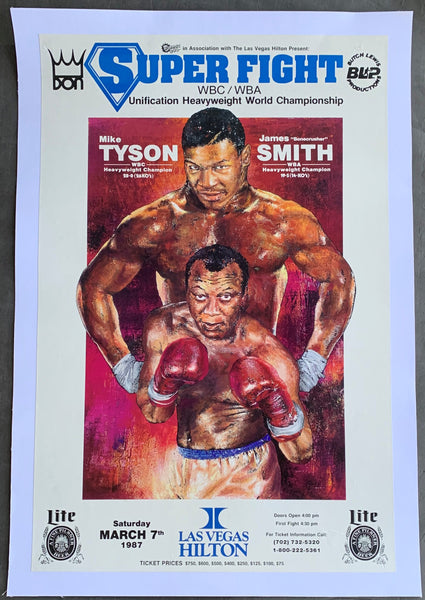 TYSON, MIKE-JAMES "BONECRUSHER" SMITH ON SITE POSTER (1987)