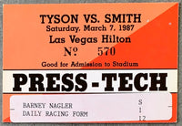 TYSON, MIKE-JAMES "BONECRUSHER" SMITH PRESS-TECH PASS (1987)