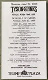 TYSON, MIKE-MICHAEL SPINKS SCHEDULE OF EVENTS (1988)