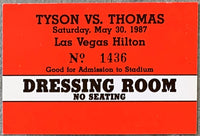 TYSON, MIKE-PINKLON THOMAS DRESSING ROOM PASS (1987)