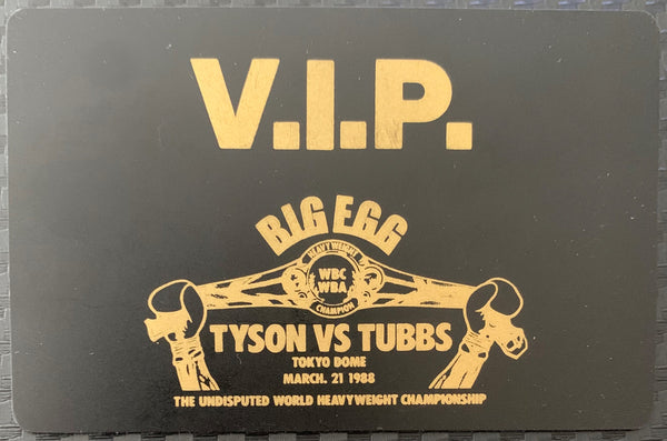 TYSON, MIKE-TONY TUBBS VIP CREDENTIAL (1988)