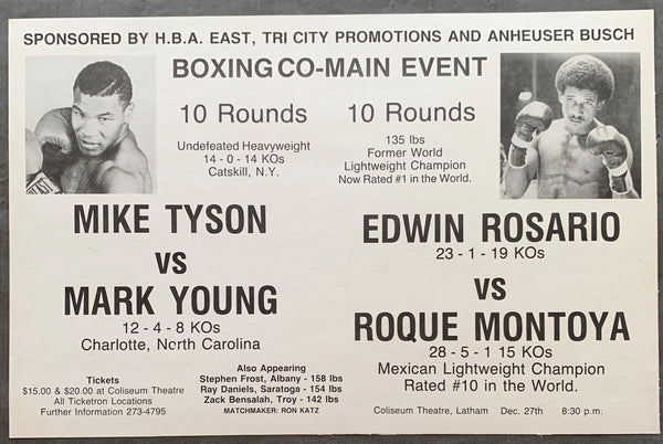 TYSON, MIKE-MARK YOUNG ON SITE POSTER (1985)