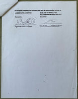 USYK, OLEKSANDR-CHAZZ WITHERSPOON SIGNED BOUT AGREEMENT CONTRACT (2019-SIGNED BY USYK)