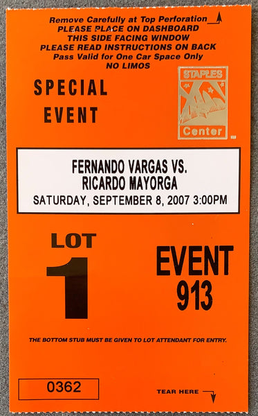 VARGAS, FERNANDO-RICARDO MAYORGA PARKING LOT PASS (2007)