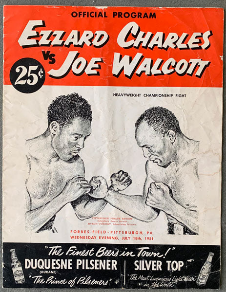 CHARLES, EZZARD-JERSEY JOE WALCOTT III OFFICIAL PROGRAM (1951)
