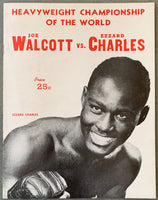 CHARLES, EZZARD-JERSEY JOE WALCOTT OFFICIAL PROGRAM (1949-WALCOTT WINS HEAVYWEIGHT TITLE)