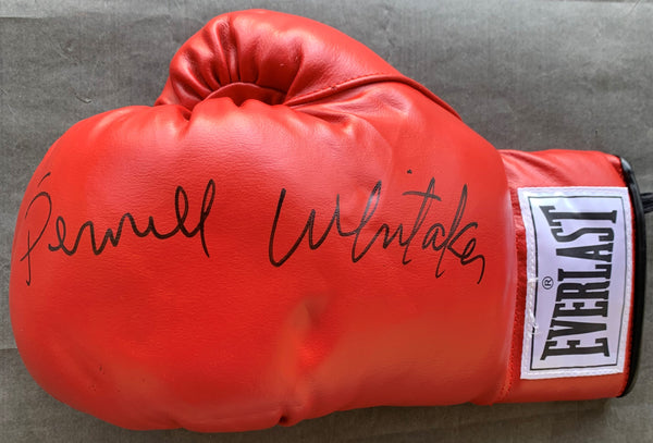 WHITAKER, PERNELL SIGNED BOXING GLOVE (IBHOF AUTHENTICATION)
