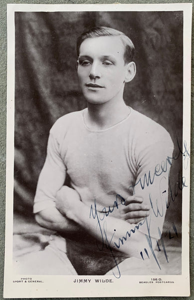 WILDE, JIMMY SIGNED REAL PHOTO POSTCARD (1921)