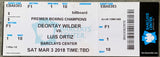 WILDER, DEONTAY-LUIS ORTIZ ON SITE FULL TICKET (2018)