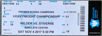 WILDER, DEONTAY-BERMAINE STIVERNE II ON SITE FULL TICKET (2017)