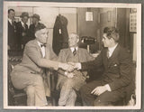 WILLARD, JESS & LUIS FIRPO & TEX RICKARD ORIGINAL WIRE PHOTO (1923)