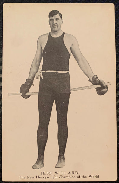WILLARD, JESS WORLD'S CHAMPION REAL PHOTO POSTCARD(CIRCA 1915)