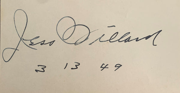 WILLARD, JESS SIGNED INDEX CARD (1949-PSA/DNA)