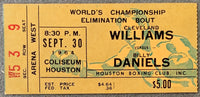 WILLIAMS, CLEVELAND-BILLY DANIELS STUBLESS TICKET (1964)