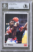 WILLIAMS, CARL "THE TRUTH" SIGNED 1991 ALL WORLD BOXING CARD (BECKETT)