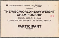 WITHERSPOON, TIM-GREG PAGE PARTICIPANT PASS (1984-WITHERSPOON WINS HEAVYWEIGHT TITLE)