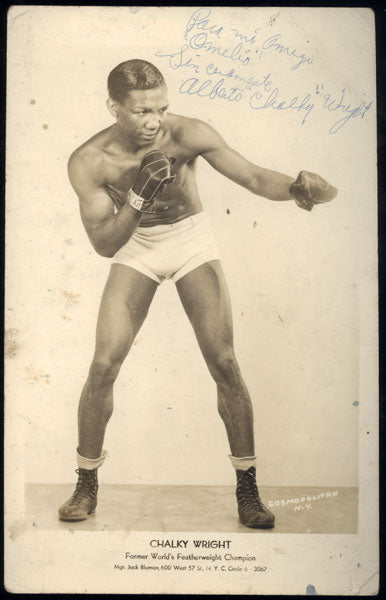 WRIGHT, ALBERT "CHALKY" SIGNED PROMOTIONAL PHOTO