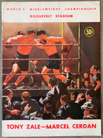 CERDAN, MARCEL-TONY ZALE OFFICIAL PROGRAM (1948-CERDAN WINS TITLE)