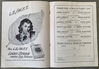 CERDAN, MARCEL-TONY ZALE OFFICIAL PROGRAM (1948-CERDAN WINS TITLE)