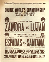 ZAMORA, ALFONSO-JORGE LUJAN OFFICIAL PROGRAM (1977)