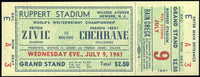 ZIVIC, FRITZIE-FREDDIE COCHRANE FULL TICKET (1941-COCHRANE WINS TITLE)